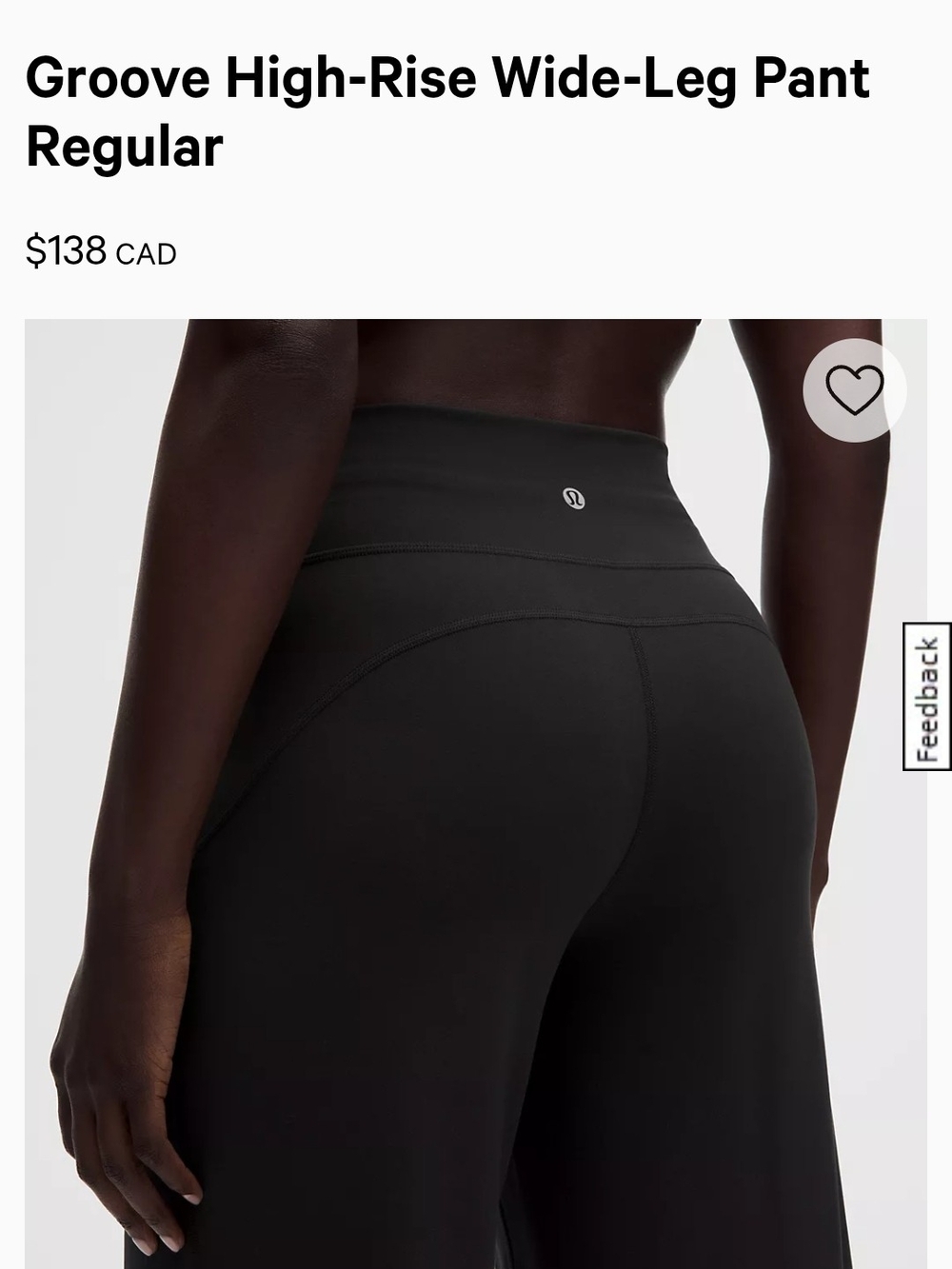 lululemon athletica Groove High-Rise Wide-Leg Pant — Black - Picture 5 of 9